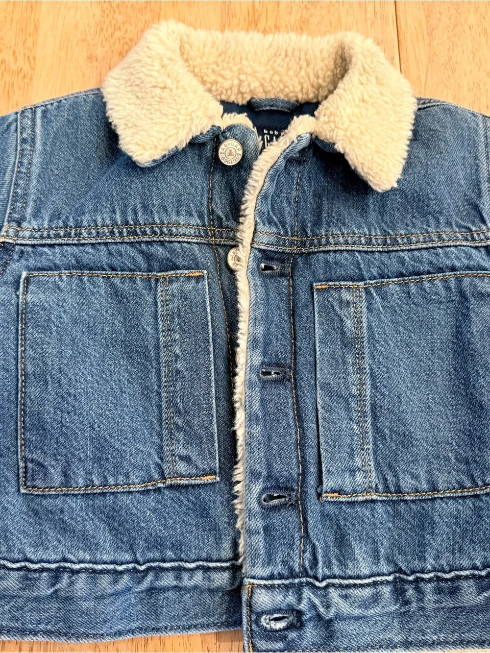 GAP Baby Sherpa Bear Icon Denim Jacket